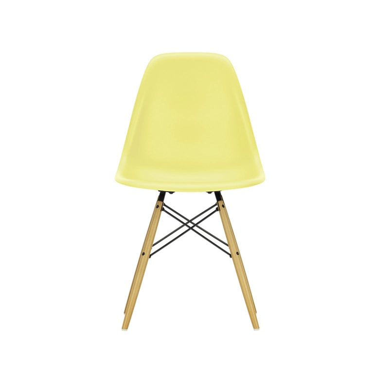 Chaise EAMES PLASTIC CHAIR DSW érable nuance de jaune Citron RE VITRA