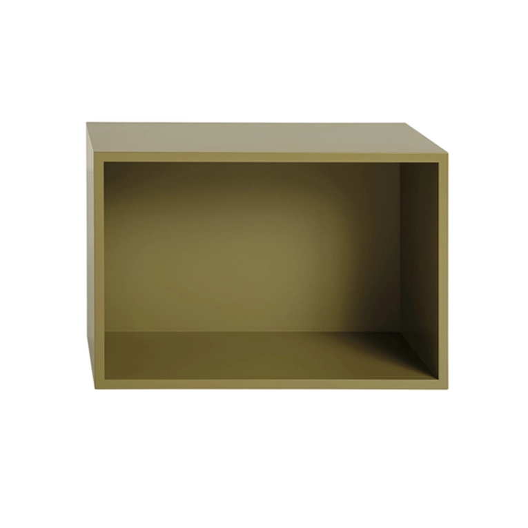 Etagère STACKED avec fond Vert brun MUUTO