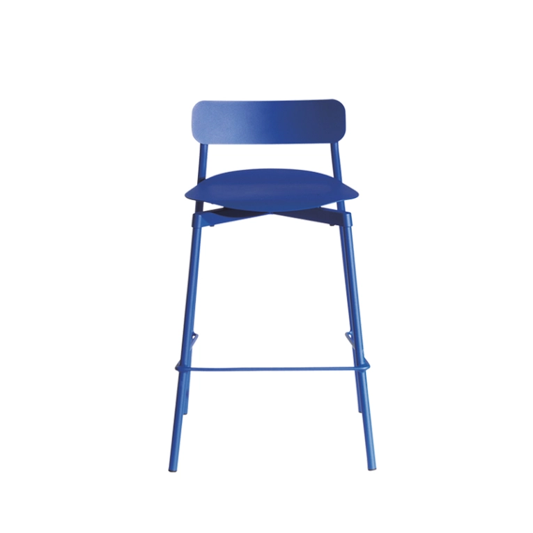 Tabouret haut FROMME H65 Bleu PETITE FRITURE