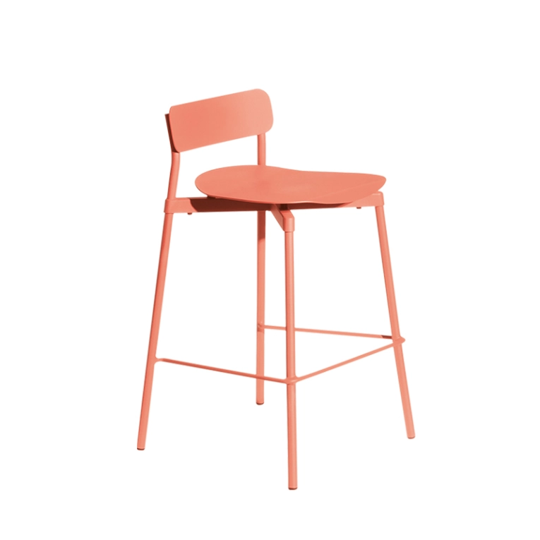 Tabouret haut FROMME H65 Corail PETITE FRITURE