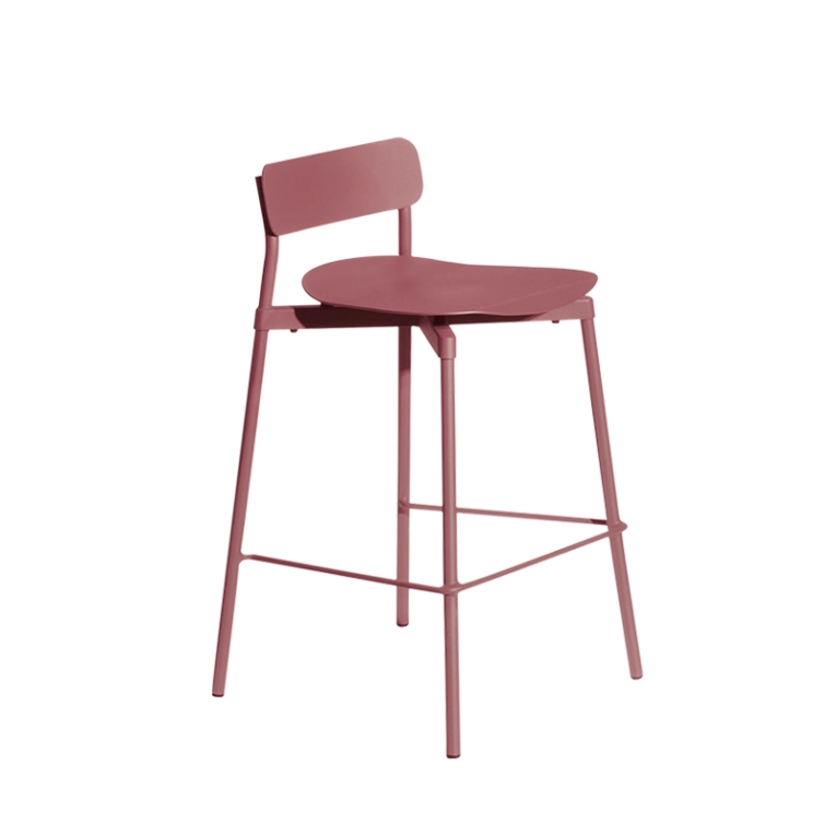 Tabouret haut FROMME H65 Rouge brun PETITE FRITURE