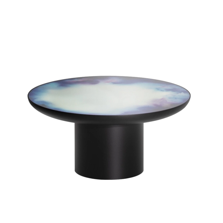 Table basse FRANCIS L Aquarelle bleu-violet PETITE FRITURE