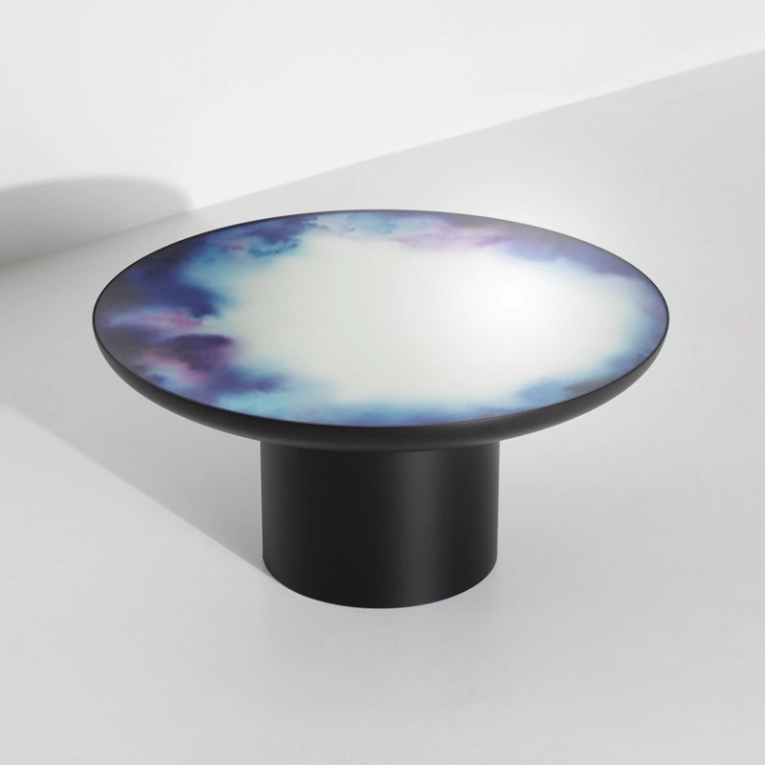 Table basse FRANCIS L Aquarelle bleu-violet PETITE FRITURE