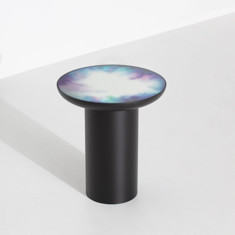 Table d'appoint guéridon FRANCIS Aquarelle bleu-violet PETITE FRITURE