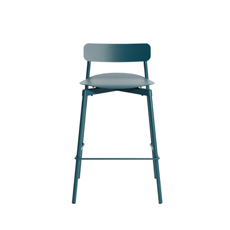 Tabouret haut FROMME H65 Bleu océan PETITE FRITURE