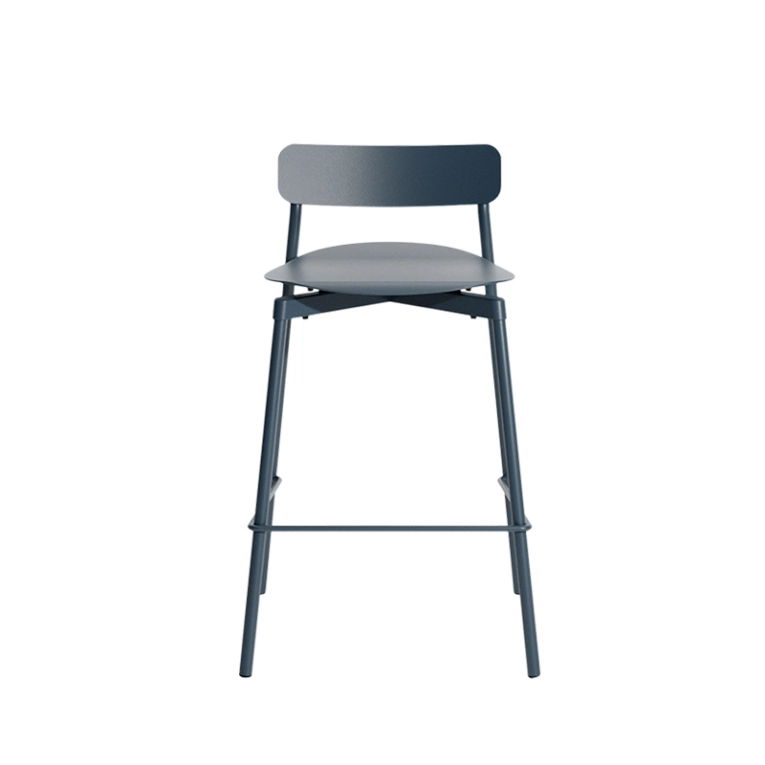 Tabouret haut FROMME H65 Gris bleu PETITE FRITURE