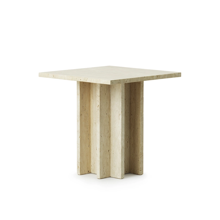 Table d'appoint guéridon EDGE Small Travertin Normann Copenhagen