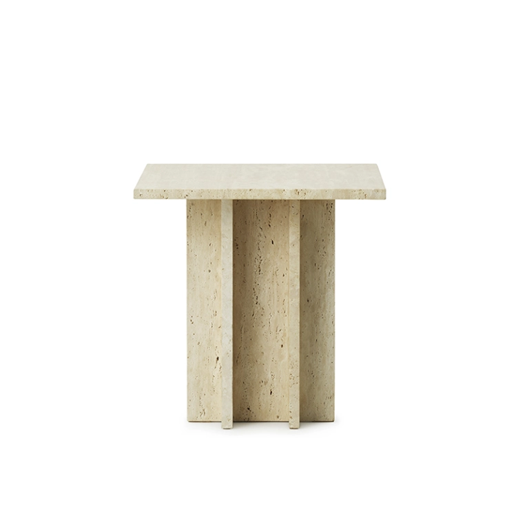 Table d'appoint guéridon EDGE Small Travertin Normann Copenhagen