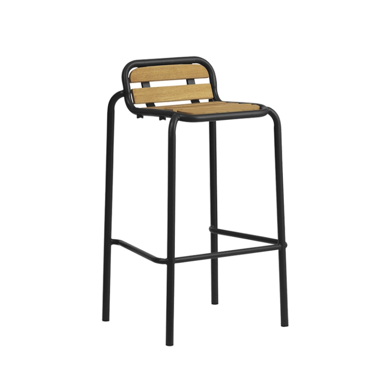 Tabouret extérieur Tabouret haut VIG ROBINIA H 75 Noir Normann Copenhagen