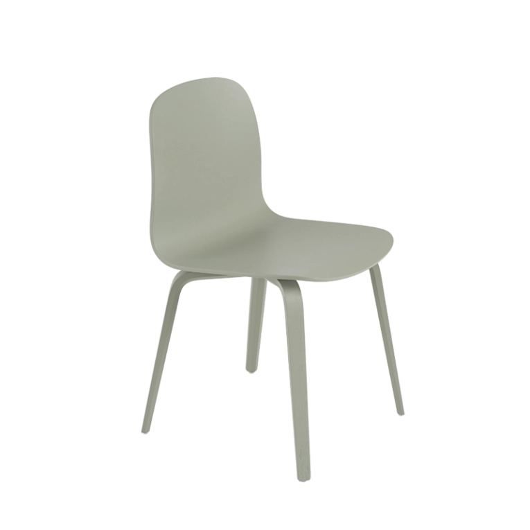 Chaise VISU pieds bois Vert cendré MUUTO