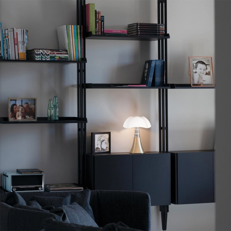 Lampe à poser MINIPIPISTRELLO Laiton satiné MARTINELLI LUCE