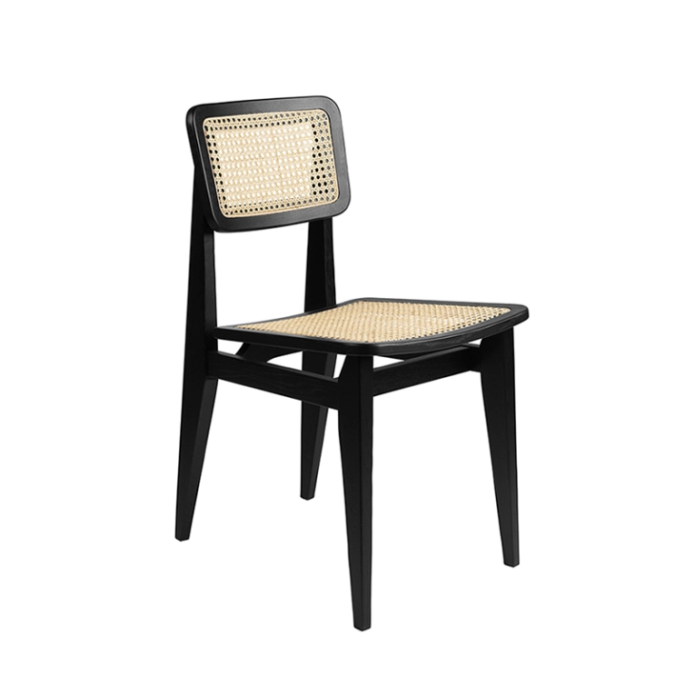 Chaise C-CHAIR Cannage Noir GUBI