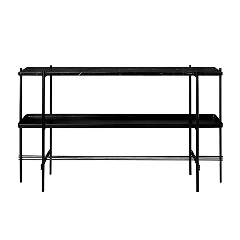 Console TS H 72 avec plateau Marbre Marquina noir GUBI