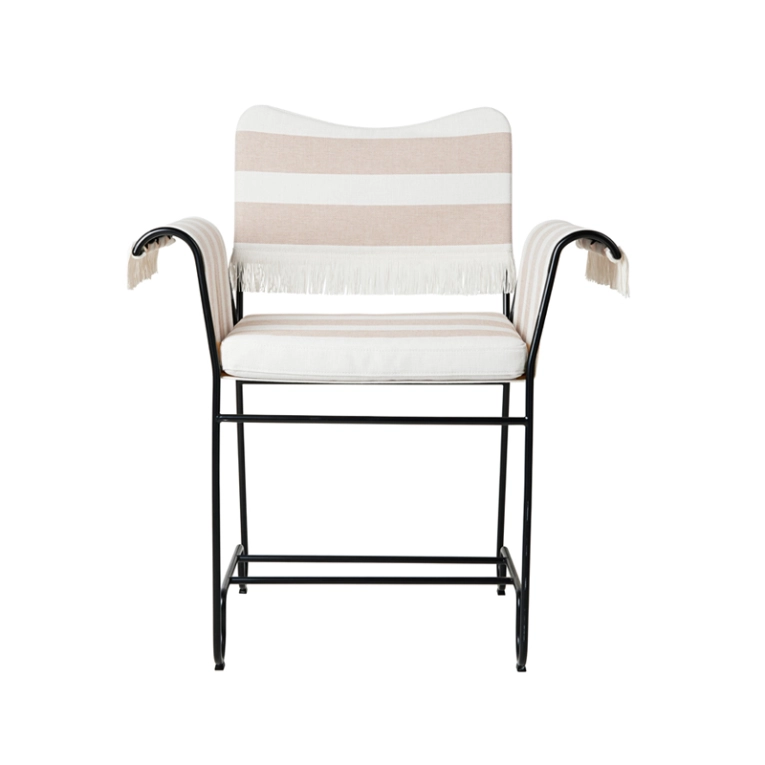 Fauteuil extérieur TROPIQUE avec franges Leslie Stripe 40 GUBI