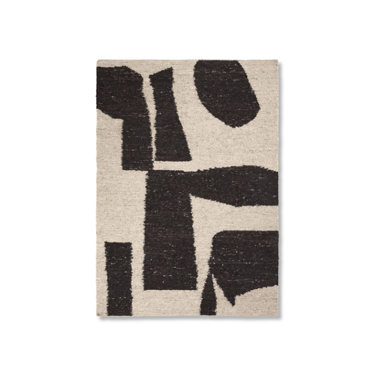 Tapis Tapis PIECE 140x200 Blanc cassé/ café FERM LIVING