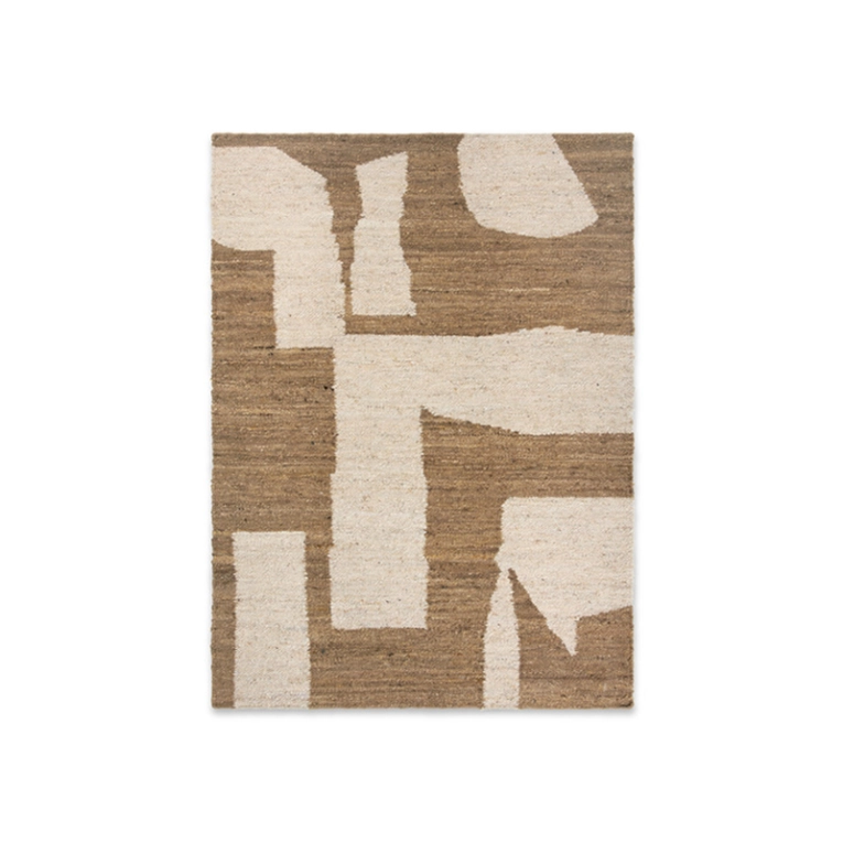 Tapis Tapis PIECE 140x200 Blanc cassé/ toffee FERM LIVING
