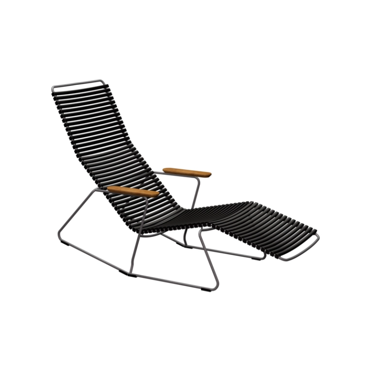 Bain de soleil, chaise longue et hamac Sunrocker CLICK Noir HOUE