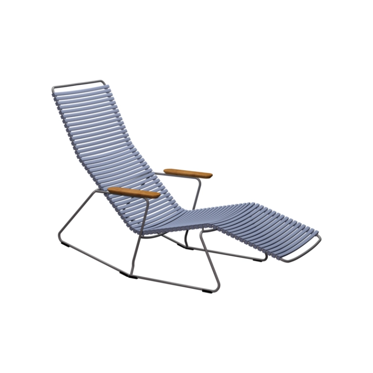 Bain de soleil, chaise longue et hamac Sunrocker CLICK Bleu pigeon HOUE