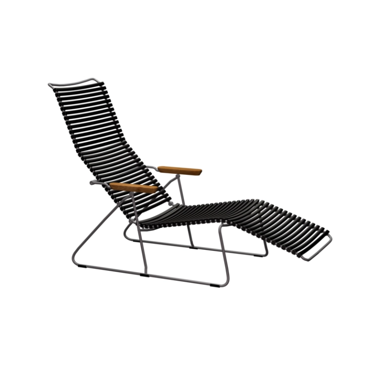 Bain de soleil, chaise longue et hamac Sunlounger CLICK Noir HOUE