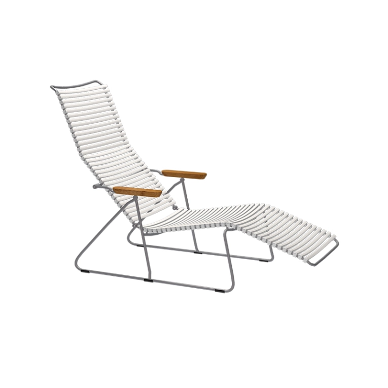 Bain de soleil, chaise longue et hamac Sunlounger CLICK Blanc HOUE