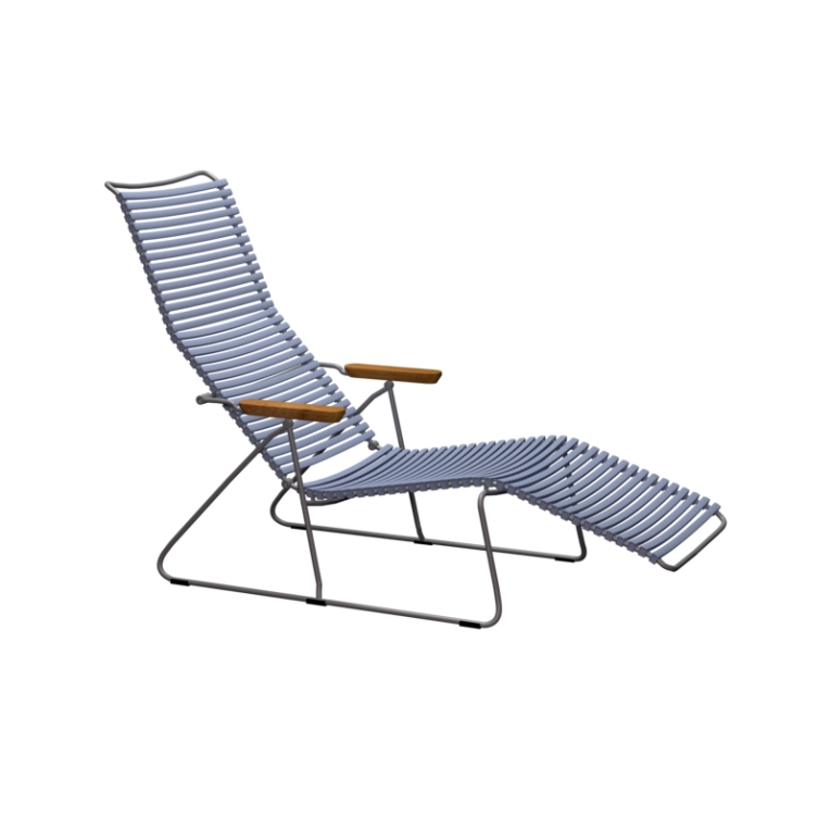 Bain de soleil, chaise longue et hamac Sunlounger CLICK Bleu pigeon HOUE