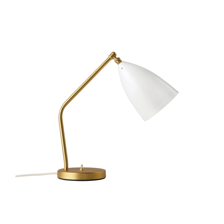 Lampe de bureau GRÄSHOPPA TASK Blanc albâtre brillant GUBI