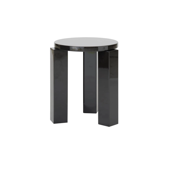 Tabouret ATLAS Ø 36 laqué Espresso NEW WORKS