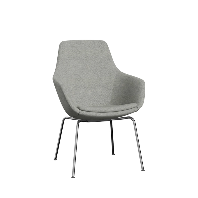 Chaise avec accoudoirs LITTLE GIRAFFE 3201 Hallingdal 110/Blanc gris FRITZ HANSEN