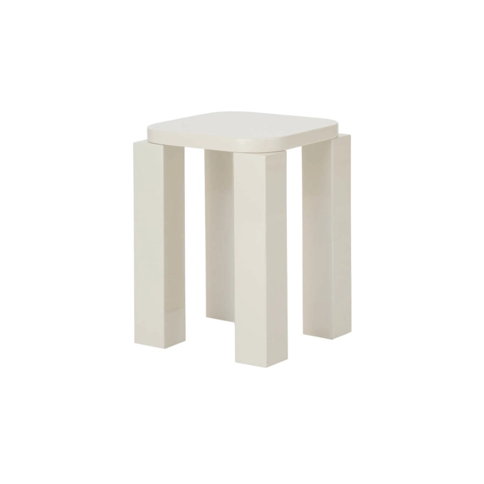 Tabouret ATLAS laqué Crème NEW WORKS