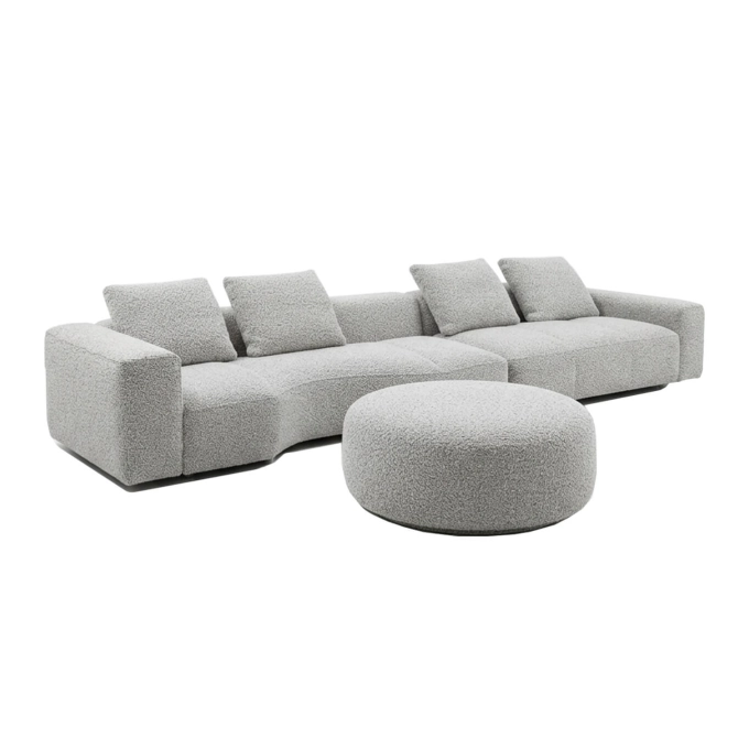 Canapé YVES avec pouf Orion Corda MINOTTI