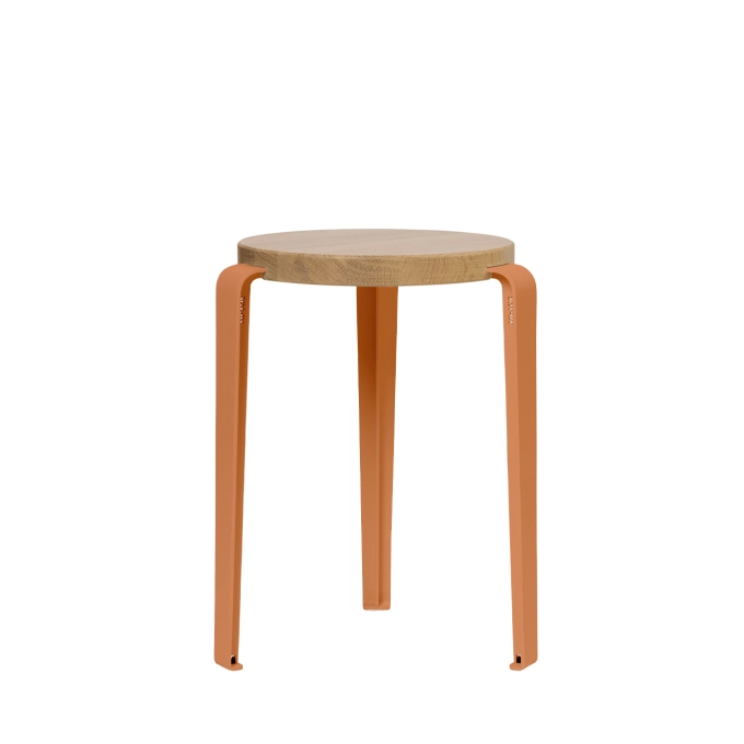Stool LOU Oak/Tangerine Red TIPTOE