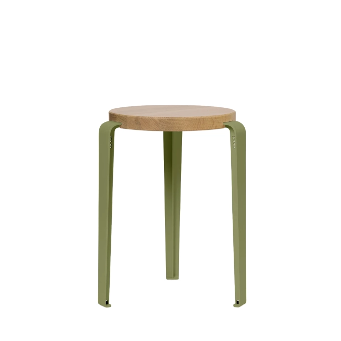 Stool LOU Oak/Khaki Green TIPTOE