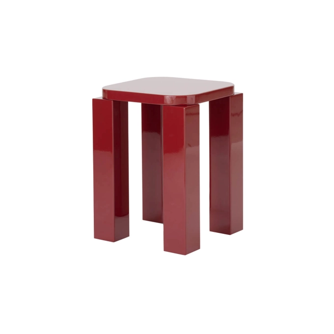 Tabouret ATLAS laqué Bordeaux NEW WORKS