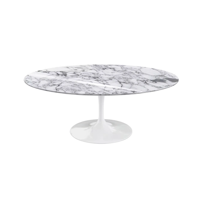 Table basse SAARINEN Ovale 107 x 70 Marbre Arabescato brillant KNOLL