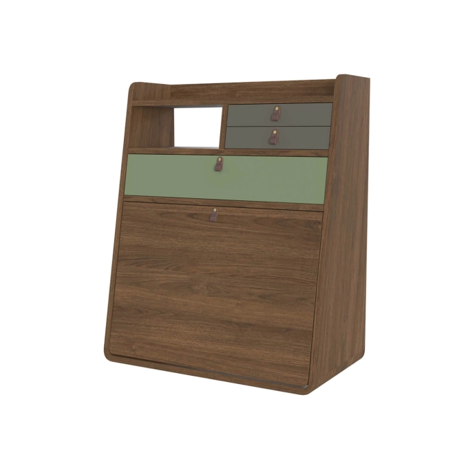 Desk GASTON Stained Oak, Sage/Dusty Green HARTO