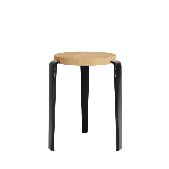 Tabouret LOU Chêne Noir graphite TIPTOE