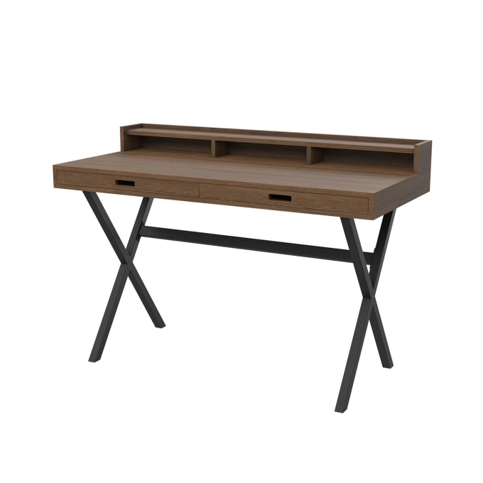 Bureau HYPPOLITE noyer Gris ardoise HARTO