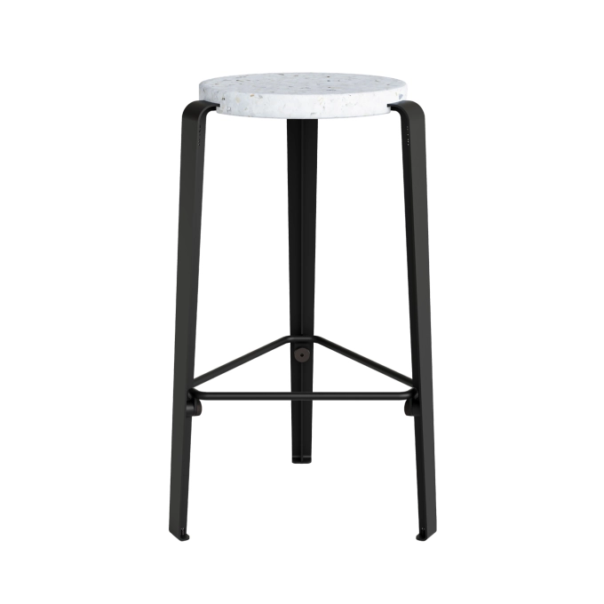 Bar Stool MI LOU Recycled Plastic Venezia Graphite Black TIPTOE