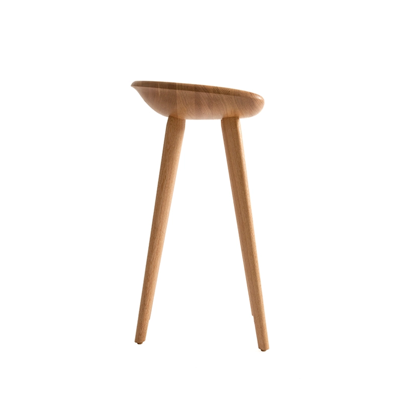 Tabouret En Bois Dur Artisanal - Neuf, Fait Main, Design épuré
