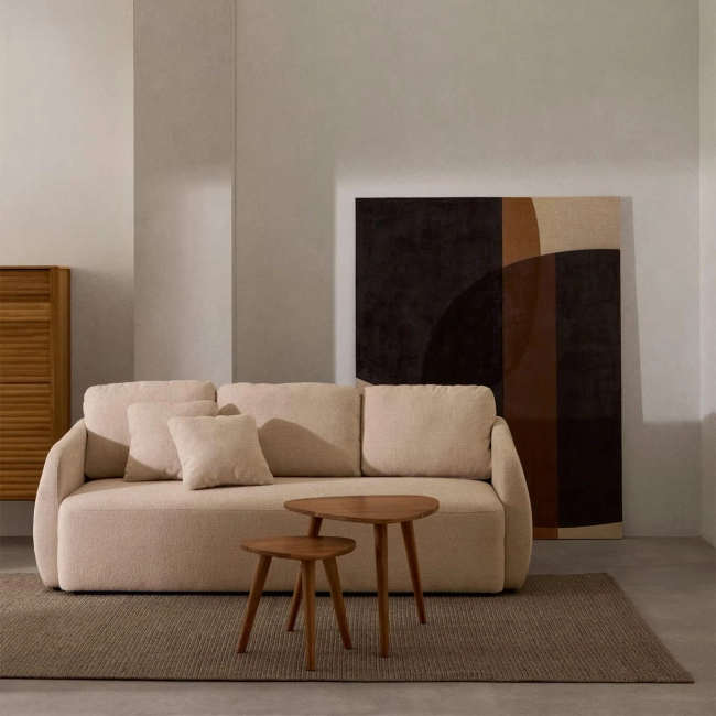 Gervasoni GHOST 81G Bett 180 cm mit überbreitem Kopfteil, Lino Bianco