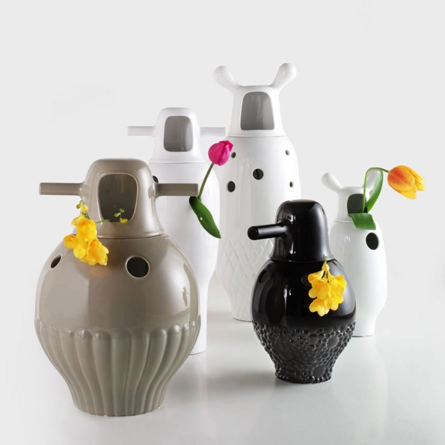 J-Line - J-Line vase Delph - verre - transparent/eose clair - extra