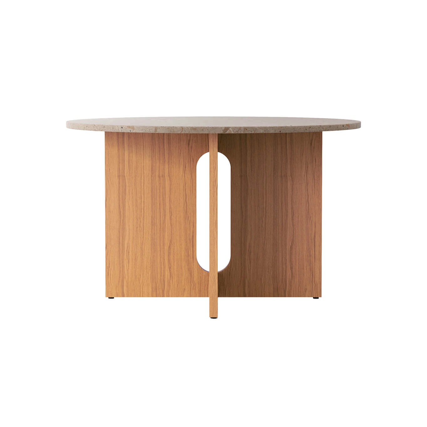 Table ANDROGYNE Ø 120 Chêne Naturel/ Kunis Breccia AUDO COPENHAGEN | SILVERA