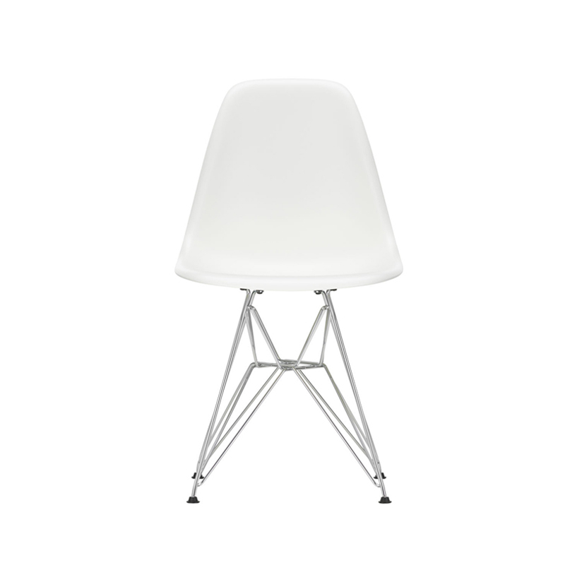 Dining Chair EAMES PLASTIC CHAIR DSR Eiffel Tower Feet White VITRA