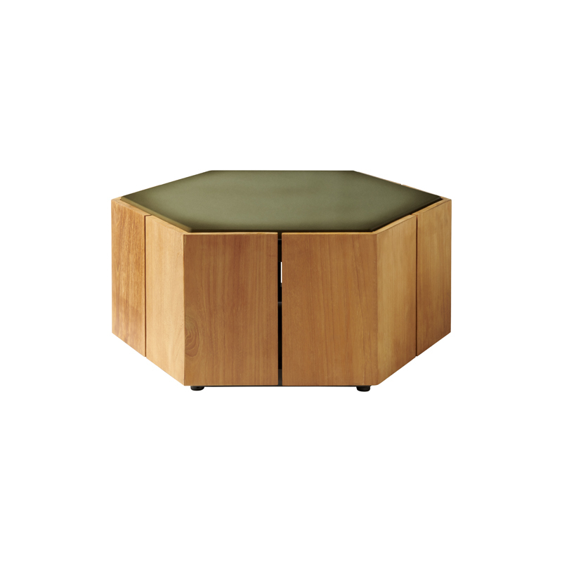 Outdoor Coffee Table HEXAGON Mousse coffee table TRIBU | SILVERA