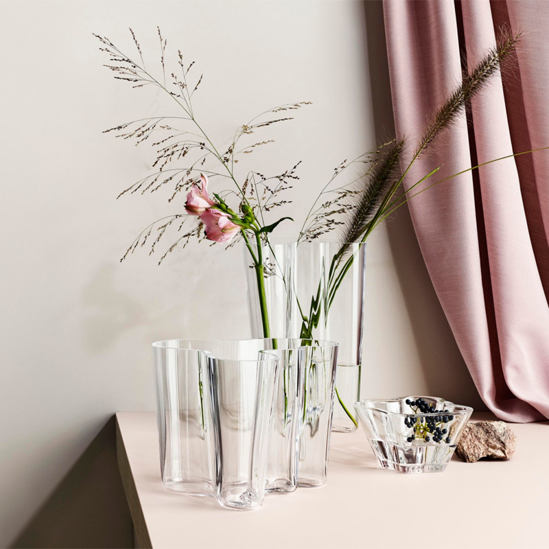 Vase AALTO Vase H 25 Transparent IITTALA SILVERA