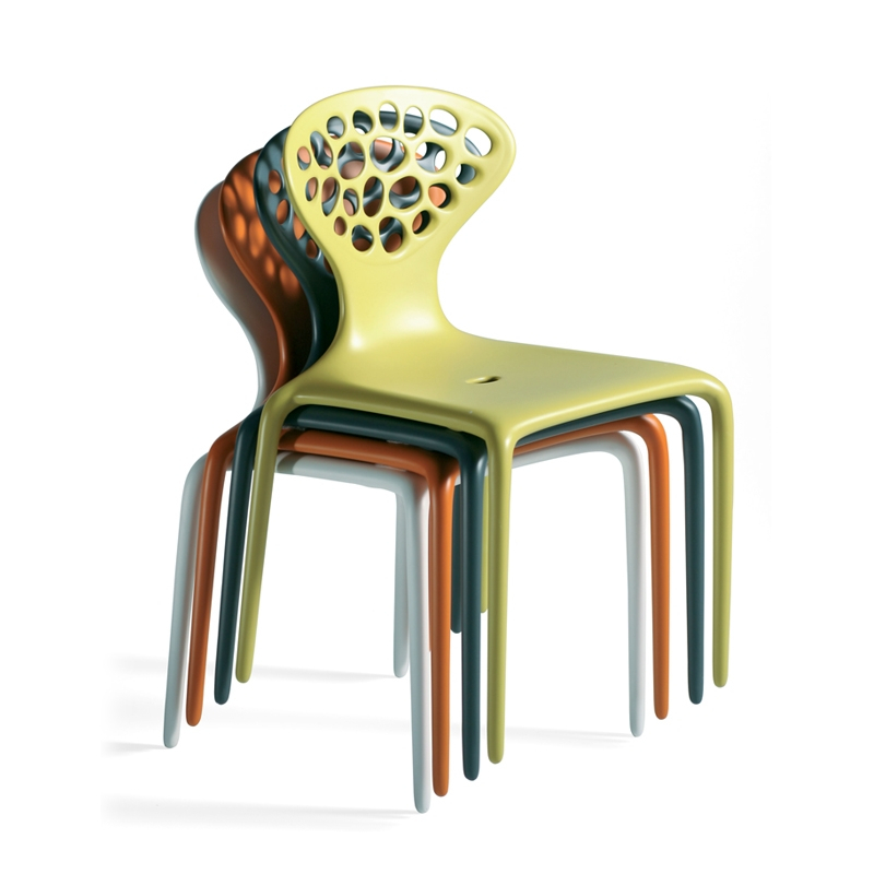 Outdoor Chair and Small Lounge Chair SUPERNATURAL Caramel MOROSO