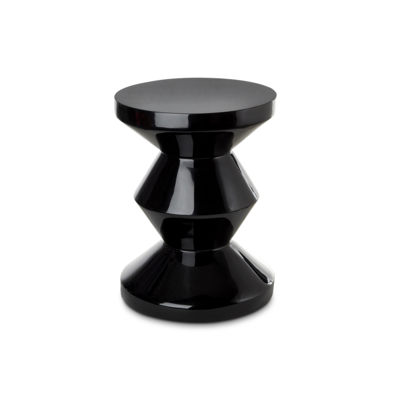Stool ZIG ZAG Black POLS POTTEN | SILVERA