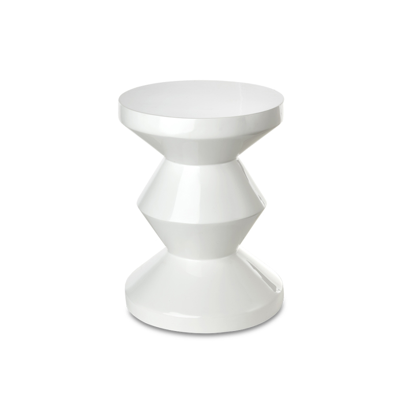 Stool ZIG ZAG White POLS POTTEN | SILVERA