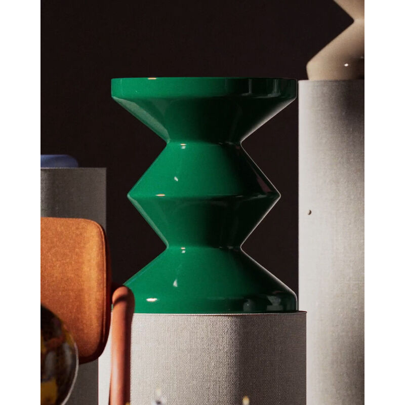 Stool ZIG ZAG Dark green POLSPOTTEN | SILVERA