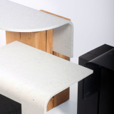 GHAN 92.8 M Stained oak/ white plastic